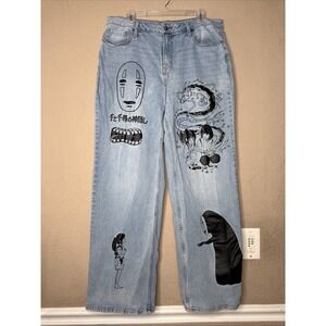 Studio Ghibli Jeans My Neighbor Totoro 15 (36x30) Blue Denim Anime Spirit Away
